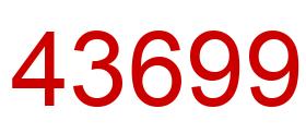 Número 43699 imagen rojo