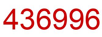 Número 436996 imagen rojo