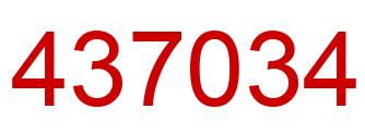 Number 437034 red image