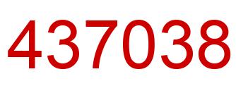 Number 437038 red image