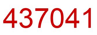 Number 437041 red image