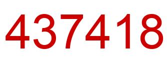 Number 437418 red image