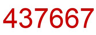Number 437667 red image