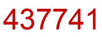 Number 437741 red image