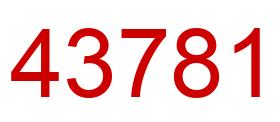 Number 43781 red image
