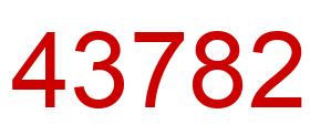 Number 43782 red image