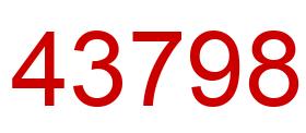 Number 43798 red image