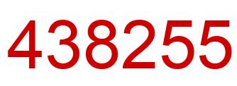 Number 438255 red image