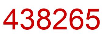Number 438265 red image