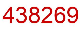Number 438269 red image