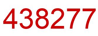 Number 438277 red image