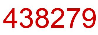 Number 438279 red image