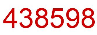 Number 438598 red image