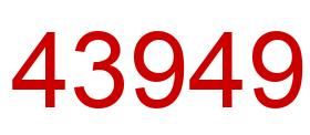Number 43949 red image