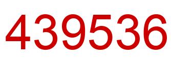 Number 439536 red image