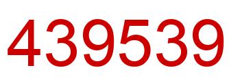 Number 439539 red image