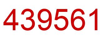 Number 439561 red image