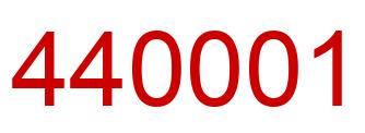 Number 440001 red image