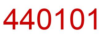 Number 440101 red image