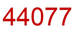 Number 44077 red image