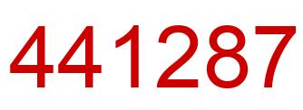 Number 441287 red image