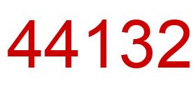 Number 44132 red image