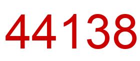 Number 44138 red image