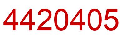 Number 4420405 red image
