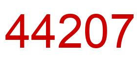 Number 44207 red image