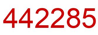 Number 442285 red image