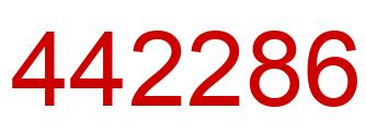 Number 442286 red image