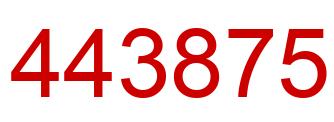 Número 443875 imagen rojo