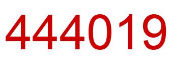 Number 444019 red image