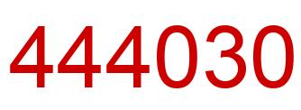 Number 444030 red image