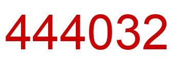 Número 444032 imagen rojo