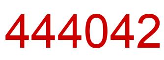 Number 444042 red image