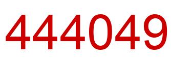 Number 444049 red image