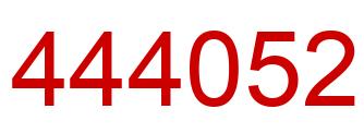 Number 444052 red image