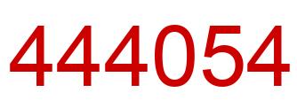 Number 444054 red image