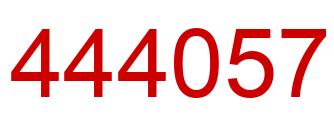 Number 444057 red image