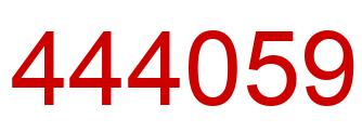 Number 444059 red image