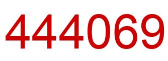 Number 444069 red image