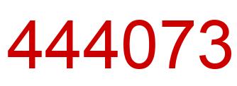 Number 444073 red image