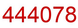 Number 444078 red image