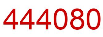 Number 444080 red image