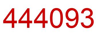 Number 444093 red image