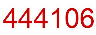 Number 444106 red image