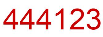 Number 444123 red image