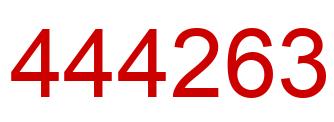 Number 444263 red image