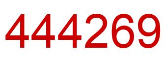 Number 444269 red image